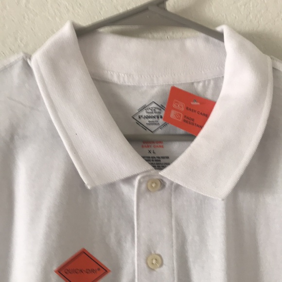 St. John’s Bay white polo shirt - Picture 3 of 6